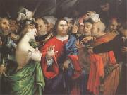 Lorenzo Lotto Christ and the Woman Taken in Adultery (mk05 china oil painting reproduction